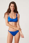 Kom Lephan Çıkarılabilir Kaplı Arkası Kapalı Büstiyer Bikini Saks