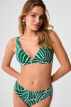 Kom Repali Desenli Üçgen Bikini Takımı Yeşil