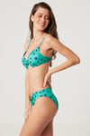 Kom Sedi Kaplı Push-Up Kalın Altlı Dolgulu Bikini Yeşil