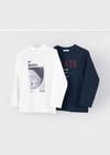 Mayoral Erkek Çocuk 2 Li Uzun Kollu T-Shirt Set 4091 Lacivert