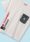 Mayoral Erkek Çocuk 2 Parça Baskılı T-Shirt - Şort Takım Beyaz