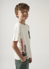 Mayoral Erkek Çocuk 2 Parça Baskılı T-Shirt - Şort Takım Beyaz