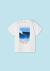 Mayoral Erkek Çocuk 3 Parça Baskılı T-Shirt - Şort Takım Kırmızı-Beyaz