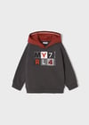 Mayoral Erkek Çocuk Kapşonlu İşlemeli Sweatshirt Krem