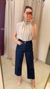 NERVÜR DİKİŞ DETAYLI LACİVERT JEAN 
