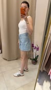 PULLU DENIM ŞORT