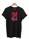 24 Kasım Öğretmenler Günü Baskılı Unisex T-shirt - Siyah
