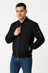 Arka Bomber Ceket - Siyah