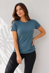 Basic Tişört Bisiklet Yaka Kısa Kol Günlük Yazlık Slim Fit T-Shirt - Füme