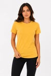 Basic Tişört Bisiklet Yaka Kısa Kol Günlük Yazlık Slim Fit T-Shirt - Sarı