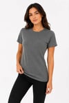 Basic Tişört Bisiklet Yaka Kısa Kol Günlük Yazlık Slim Fit T-Shirt - Antrasit