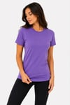 Basic Tişört Bisiklet Yaka Kısa Kol Günlük Yazlık Slim Fit T-Shirt - Mor