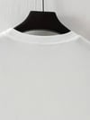 Baskılı Oversize Bisiklet Yaka T-shirt - Beyaz