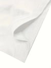 Baskılı Oversize Bisiklet Yaka T-shirt - Beyaz