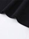 Baskılı Oversize Bisiklet Yaka T-shirt - Siyah