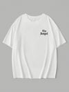 Baskılı Oversize Bisiklet Yaka T-shirt - Beyaz