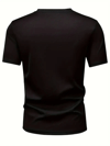 Baskılı Oversize Bisiklet Yaka T-shirt - Siyah