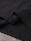 Baskılı Oversize Bisiklet Yaka T-shirt - Siyah