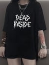 Baskılı Oversize Bisiklet Yaka T-shirt - Siyah