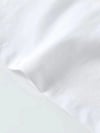 Baskılı Oversize Bisiklet Yaka T-shirt - Beyaz