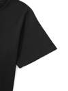 Baskılı Oversize Bisiklet Yaka T-shirt - Siyah