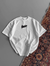 Baskılı Oversize T-shirt - Beyaz
