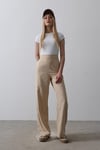 Beli Yarım Lastikli Palazzo Pantolon - Camel