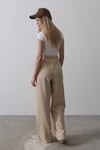Beli Yarım Lastikli Palazzo Pantolon - Camel