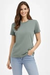 Bisiklet Yaka Tişört Regular Kalıp Basic Pamuklu Günlük Kullanım T-shirt - Mint Yeşili