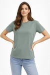 Bisiklet Yaka Tişört Regular Kalıp Basic Pamuklu Günlük Kullanım T-shirt - Mint Yeşili