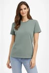 Bisiklet Yaka Tişört Regular Kalıp Basic Pamuklu Günlük Kullanım T-shirt - Mint Yeşili