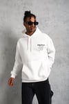 Erkek 98 Baskılı Kapşonlu Sweat - Beyaz