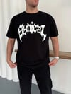 Erkek Bisiklet Yaka Ön Baskılı  Kısa Kollu Tişört Streetwear Günlük Basic Pamuklu T-shirt - Siyah