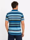 Erkek Çizgili Polo Yaka Tişört Kısa Kol Yazlık T-Shirt Regular Fit - Mavi