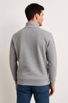 Erkek Dik Yaka Sweatshirt Dik Yaka Yarım Fermuarlı 3 İplik Şardonlu Pamuk Kumaş - Gri