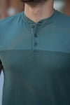 Erkek Hakim Yakalı Kısa Kollu Pamuklu T-shirt