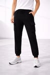 Erkek Jogger Eşofman Altı Regular Fit , Kargo Cepli, Lastikli Paça, Günlük Spor Pantolon - Siyah