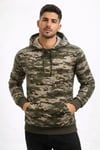 Erkek Kamuflaj Desenli 2 İplik 4 Mevsim Kapüşonlu Kanguru Cepli Hoodie Sweatshirt - Kamuflaj
