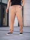 Erkek Keten Cepli Çıma Dikişli Jogger Buggy Pantalon Rahat Kalıp - Kahverengi