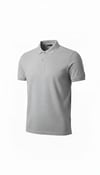 Erkek Pike Kumaş Düğmeli Yaka Regular Fit Günlük Kısa Kol Tişört T-shirt - Gri
