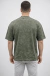 Erkek Premium Tişört OSY Yumuşak Dokulu Yıkamalı Oversize T-Shirt - Haki