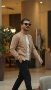Erkek Scuba Süet Kumaş Bomber Hırka