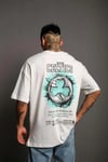 Erkek Sırt Baskılı T-shirt - Beyaz