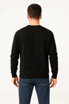 Erkek Üç İplik Düz Bisiklet Yaka SweatShirt - Siyah