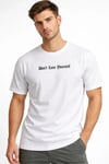 Erkek Wafıl Kumaş Tişört Regular Kalıp Bisiklet Yaka Baskılı Günlük Basic T-Shirt - Beyaz