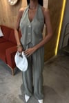 Halter Yaka Yelekli Modal Takım 10144