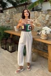 Jasmin Süzüneli Keten Tulum 1280-08