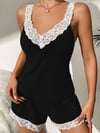 Kadın Askılı V Yakalı Viskon Bluz Ve Short Gecelik Takım