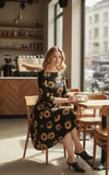 Kadın Fakir Kol Bisiklet Yaka Midi Mikro Elbise