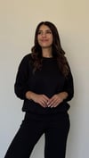 Kadın Uzun Kollu Bisiklet Yaka Viskon Iki Iplik Bluz Ve Pantolon Ikili Takım